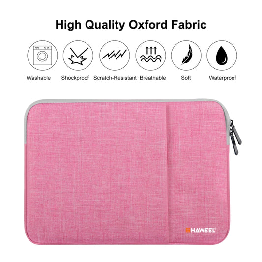 HAWEEL 13.0 inch Sleeve Case Zipper Briefcase Laptop Carrying Bag, For Macbook, Samsung, Lenovo, Sony, DELL Alienware, CHUWI, ASUS, HP, 13 inch and Below Laptops(Pink) - 13.3 inch by HAWEEL | Online Shopping UK | buy2fix