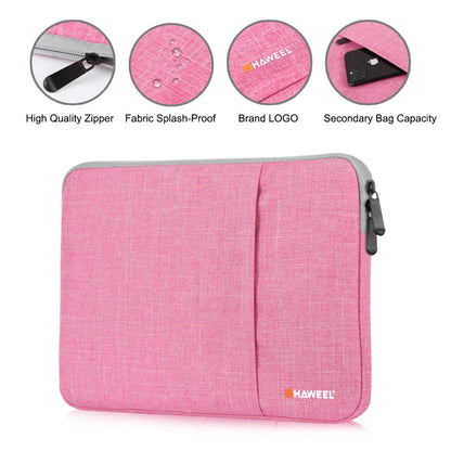 HAWEEL 15.0 inch Sleeve Case Zipper Briefcase Laptop Carrying Bag, For Macbook, Samsung, Lenovo, Sony, DELL Alienware, CHUWI, ASUS, HP, 15 inch and Below Laptops(Pink) - 15 inch by HAWEEL | Online Shopping UK | buy2fix