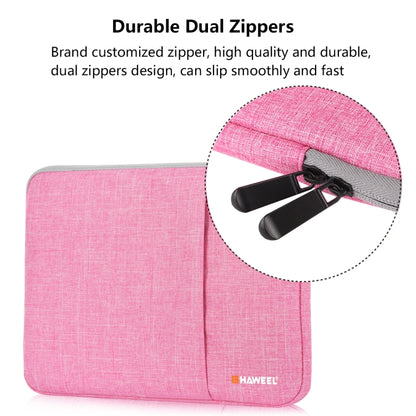 HAWEEL 15.0 inch Sleeve Case Zipper Briefcase Laptop Carrying Bag, For Macbook, Samsung, Lenovo, Sony, DELL Alienware, CHUWI, ASUS, HP, 15 inch and Below Laptops(Pink) - 15 inch by HAWEEL | Online Shopping UK | buy2fix