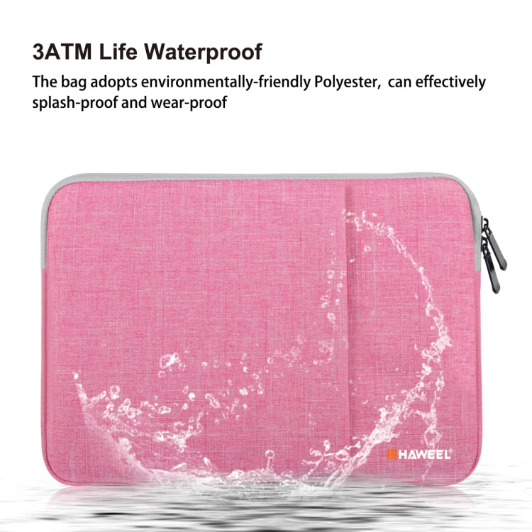 HAWEEL 15.0 inch Sleeve Case Zipper Briefcase Laptop Carrying Bag, For Macbook, Samsung, Lenovo, Sony, DELL Alienware, CHUWI, ASUS, HP, 15 inch and Below Laptops(Pink) - 15 inch by HAWEEL | Online Shopping UK | buy2fix