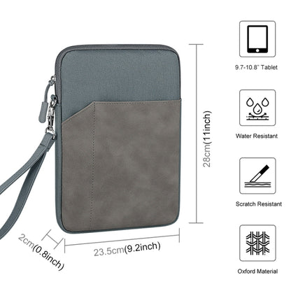 HAWEEL Splash-proof Pouch Sleeve Tablet Bag for iPad, 9.7 -11 inch Tablets(Grey) - Protective Bag by HAWEEL | Online Shopping UK | buy2fix