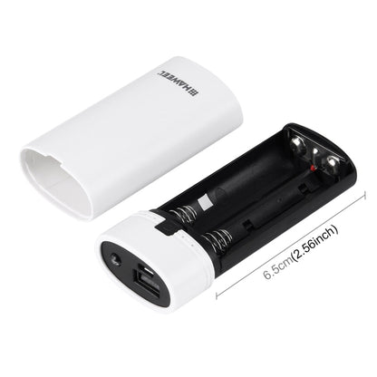 HAWEEL DIY 2x 18650 Battery (Not Included) 5600mAh Power Bank Shell Box with USB Output & Indicator(White) - Power Bank Box by HAWEEL | Online Shopping UK | buy2fix