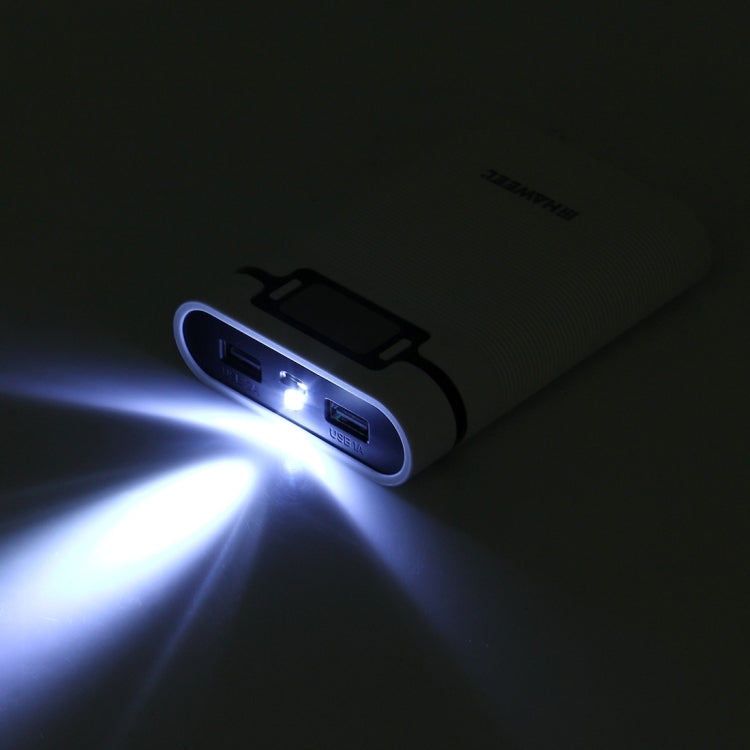 [US Warehouse] HAWEEL DIY 4 x 18650 Battery (Not Included) 10000mAh Power Bank Shell Box with 2 x USB Output & Display for iPhone, Galaxy, Sony, HTC, Google, Huawei, Xiaomi, Lenovo and other Smartphones(White) by HAWEEL