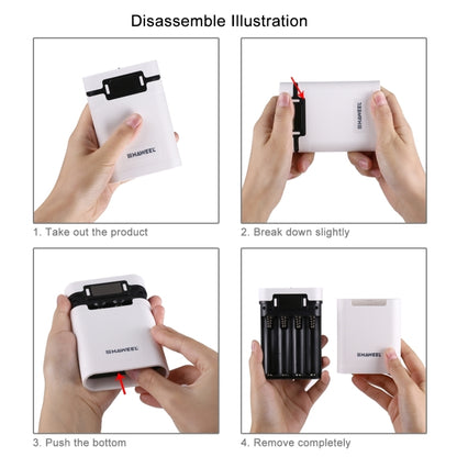 [US Warehouse] HAWEEL DIY 4 x 18650 Battery (Not Included) 10000mAh Power Bank Shell Box with 2 x USB Output & Display for iPhone, Galaxy, Sony, HTC, Google, Huawei, Xiaomi, Lenovo and other Smartphones(White) by HAWEEL