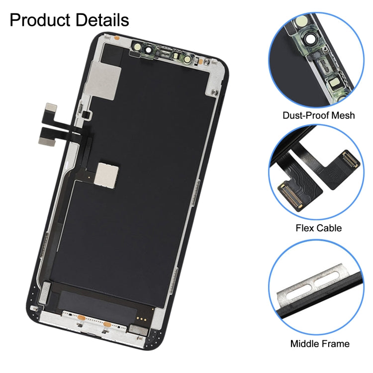 GX OLED Screen with Frame for iPhone 11 Pro Max(Black) - LCD Related Parts by GX | Online Shopping UK | buy2fix