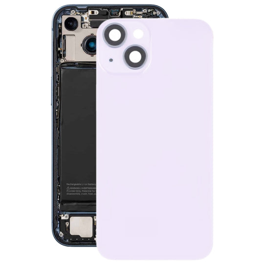 For iPhone 14 Glass Battery Back Cover with Flash Bracket + Wireless Charging Module(Purple)
