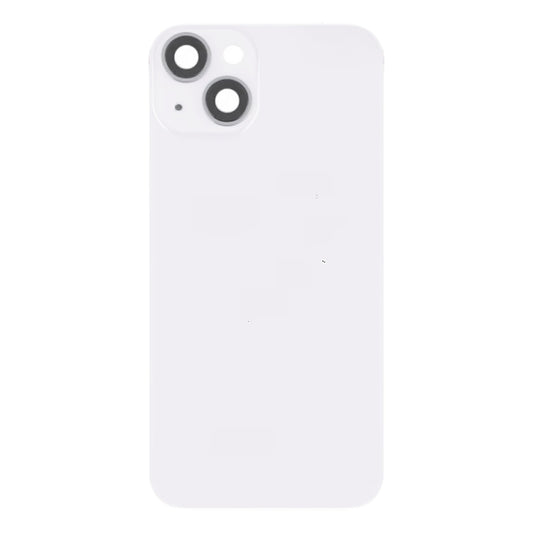 For iPhone 14 Glass Battery Back Cover with Flash Bracket + Wireless Charging Module(White) by buy2fix