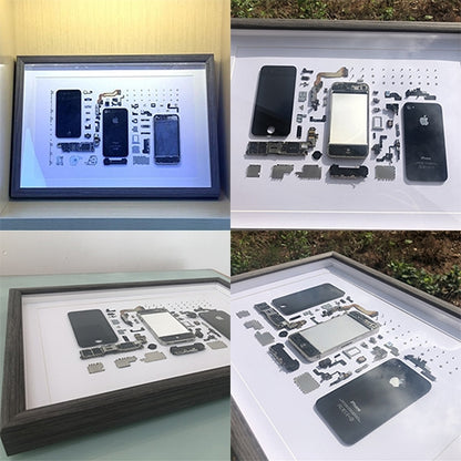 For iPhone 4 Non-Working Fake Dummy 3D Mobile Phone Photo Frame Mounting Disassemble Specimen Frame (White) - Camera Model by buy2fix | Online Shopping UK | buy2fix