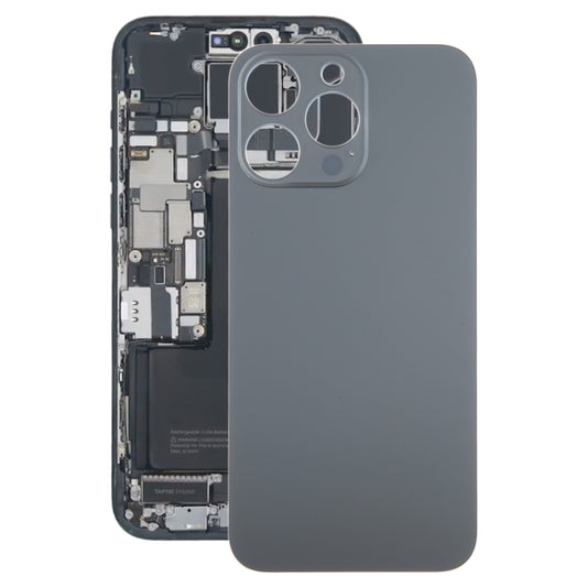 For iPhone 15 Pro Max Glass Battery Back Cover(Black) by buy2fix