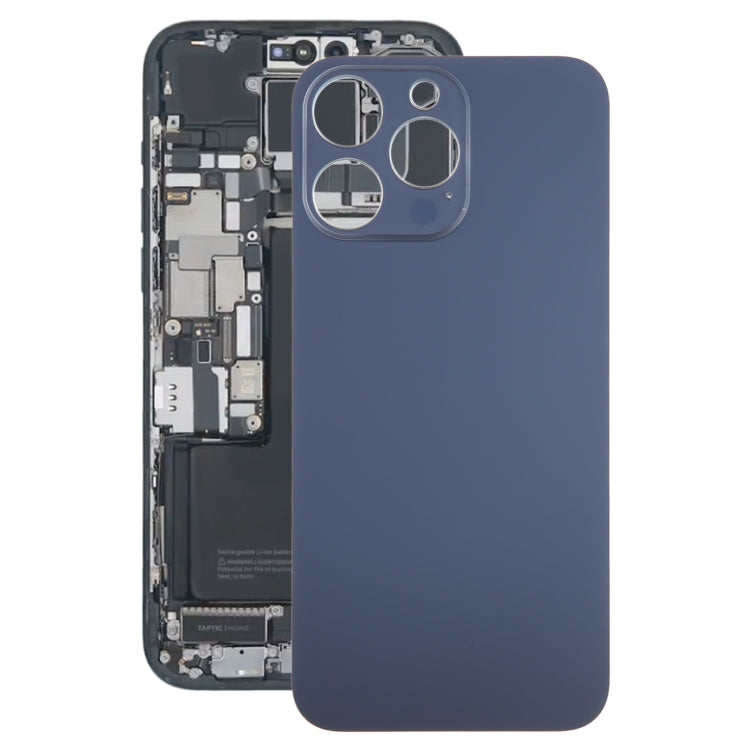 For iPhone 15 Pro Max Glass Battery Back Cover(Blue) by buy2fix