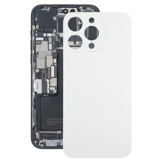 For iPhone 15 Pro Max Glass Battery Back Cover(White) by buy2fix