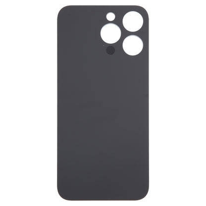 For iPhone 15 Pro Max Easy Replacement Big Camera Hole Glass Back Battery Cover(Black) by buy2fix