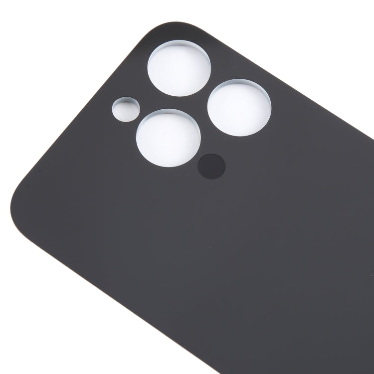 For iPhone 15 Pro Max Easy Replacement Big Camera Hole Glass Back Battery Cover(Black) by buy2fix