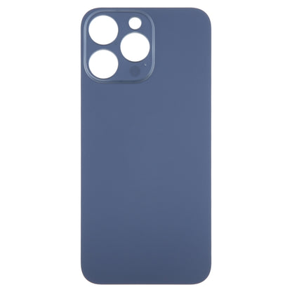 For iPhone 15 Pro Max Easy Replacement Big Camera Hole Glass Back Battery Cover(Blue) by buy2fix