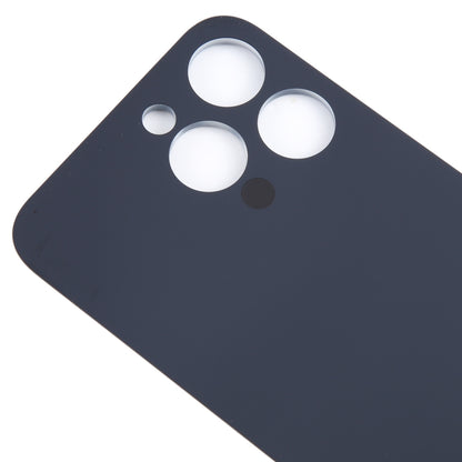 For iPhone 15 Pro Max Easy Replacement Big Camera Hole Glass Back Battery Cover(Blue) by buy2fix