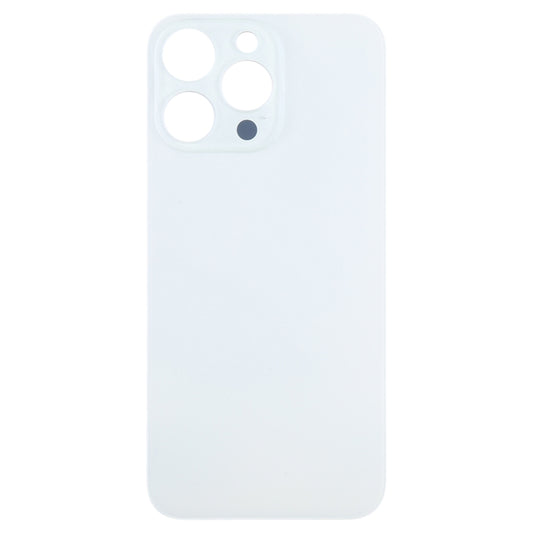 For iPhone 15 Pro Max Easy Replacement Big Camera Hole Glass Back Battery Cover(White) by buy2fix