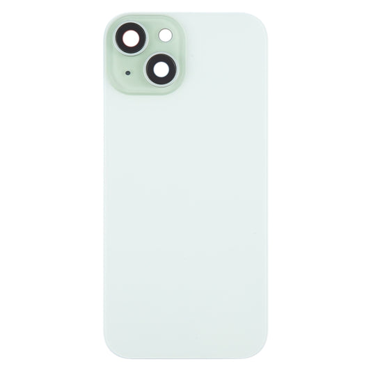 For iPhone 15 Plus Battery Back Cover with Camera Lens Cover + MagSafe Magnet(Green) by buy2fix