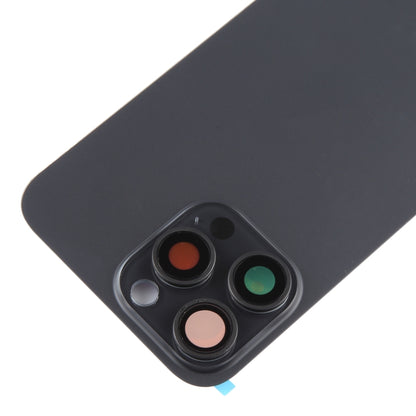 For iPhone 15 Pro Max Battery Back Cover with Camera Lens Cover + MagSafe Magnet(Black) by buy2fix