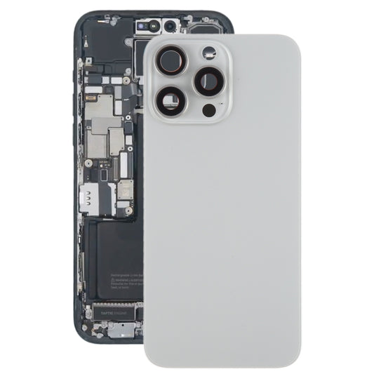 For iPhone 15 Pro Max Battery Back Cover with Camera Lens Cover + MagSafe Magnet(Titanium) - Back Cover by buy2fix | Online Shopping UK | buy2fix