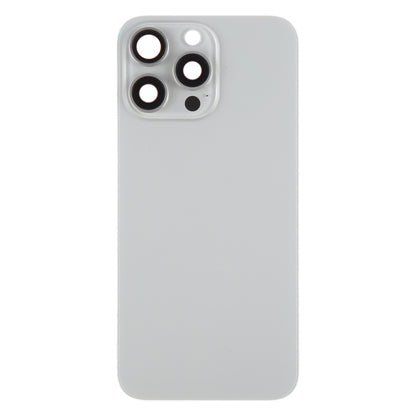 For iPhone 15 Pro Max Battery Back Cover with Camera Lens Cover + MagSafe Magnet(Titanium) by buy2fix