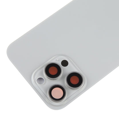 For iPhone 15 Pro Max Battery Back Cover with Camera Lens Cover + MagSafe Magnet(Titanium) by buy2fix
