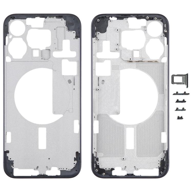 For iPhone 15 Pro Max Middle Frame Bezel Plate with Side Keys + Card Tray, Version:CE EU Version (Blue) - LCD Related Parts by buy2fix | Online Shopping UK | buy2fix