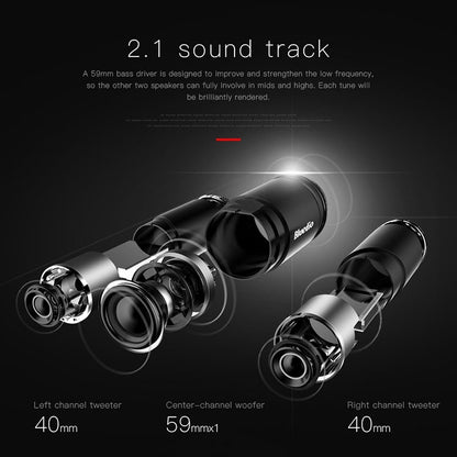 Bluedio US Wireless Bluetooth Satellite Speaker System with Mic(Black) - Desktop Speaker by Bluedio | Online Shopping UK | buy2fix