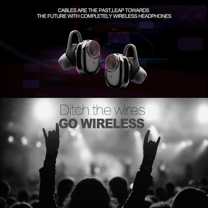 BTH-V5 DSP Noise Cancelling Earbuds Sports Wireless Bluetooth V5.0  Headset with Charging Case, Compatible with iPhone and Android(Black) - Bluetooth Earphone by buy2fix | Online Shopping UK | buy2fix