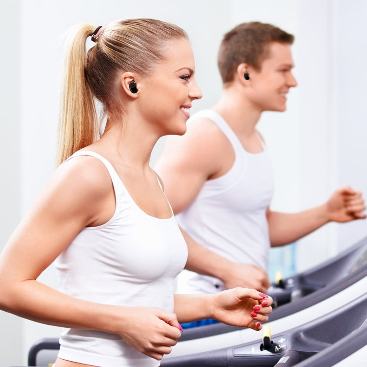 BTH-V5 DSP Noise Cancelling Earbuds Sports Wireless Bluetooth V5.0  Headset with Charging Case, Compatible with iPhone and Android(Black) - Bluetooth Earphone by buy2fix | Online Shopping UK | buy2fix