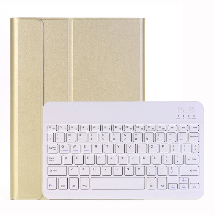 A102 For iPad 10.2 inch Ultra-thin Detachable Bluetooth Keyboard Leather Tablet Case with Stand Function(Gold) - Universal by buy2fix | Online Shopping UK | buy2fix