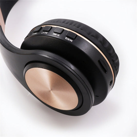 A1 Bluetooth 4.2 Candy Color Super Base Bluetooth Headphone, Support Music Play & Switching & Volume Control & Answer(Gold) by buy2fix