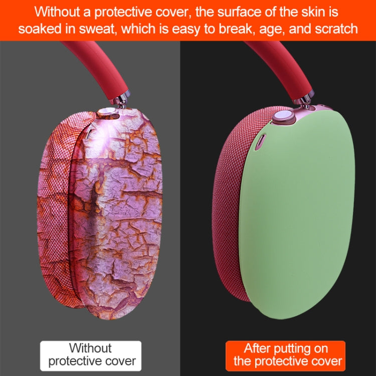 A Pair Full Coverage Anti-scratch Silicone Headphone Protective Case for AirPods Max(Black) by buy2fix