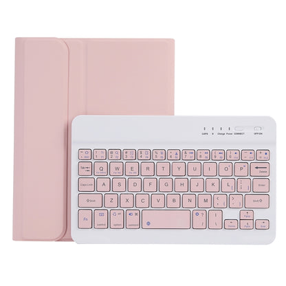 C06B Ultra-thin Candy Colors Bluetooth Keyboard Tablet Case for iPad mini 6 / mini 7 , with Stand & Pen Slot (Pink) by buy2fix