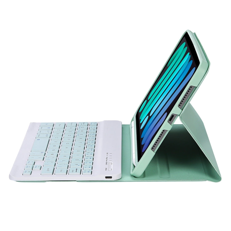 C06B Ultra-thin Candy Colors Bluetooth Keyboard Tablet Case for iPad mini 6, with Stand & Pen Slot (Green) - For iPad mini by buy2fix | Online Shopping UK | buy2fix