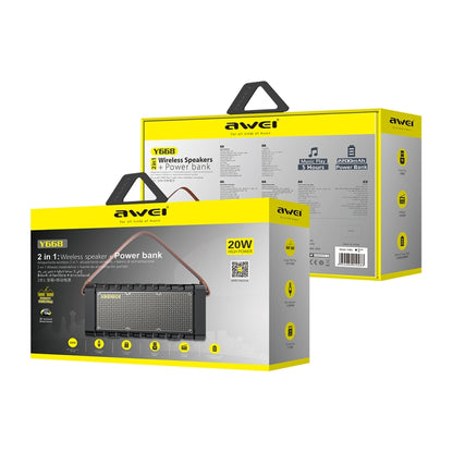 awei Y668 20W TWS Outdoor Bluetooth Speaker - Desktop Speaker by awei | Online Shopping UK | buy2fix