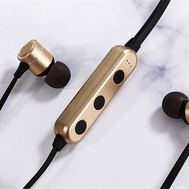 MG-G17 Bluetooth 4.2 Sport Wireless Bluetooth Earphone, Support Card(Gold) - Neck-mounted Earphone by buy2fix | Online Shopping UK | buy2fix