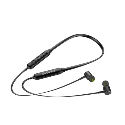 awei G30BL Neck-mounted Wireless Bluetooth Sports Stereo Earphone(Black) - Neck-mounted Earphone by awei | Online Shopping UK | buy2fix