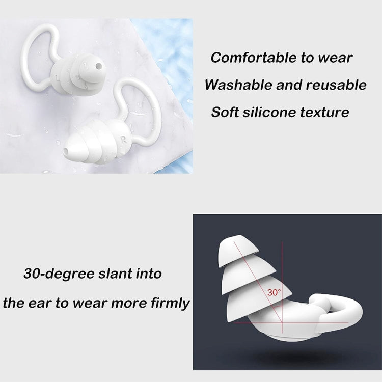 iMeBoBo iM9689 Shark Fin Version NThree Layer ano Silicone Sleeping Noise Reduction Earplugs with Jar - Anti-dust & Ear Caps by buy2fix | Online Shopping UK | buy2fix