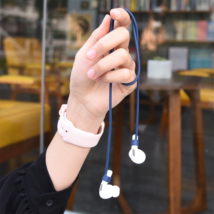 For AirPods Pro 3 in 1 Silicone Earphone Protective Case + Hook + Anti-lost Rope Set(White) - For AirPods Pro by buy2fix | Online Shopping UK | buy2fix