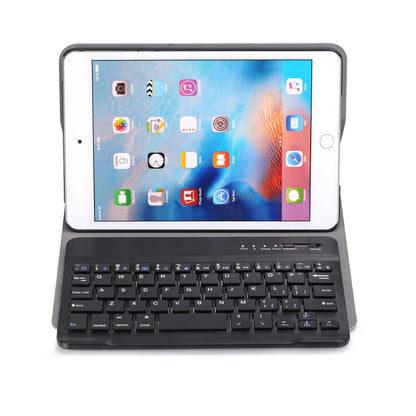 A05 Bluetooth 3.0 Ultra-thin ABS Detachable Bluetooth Keyboard Leather Tablet Case for iPad mini 5, with Holder(Black) by buy2fix