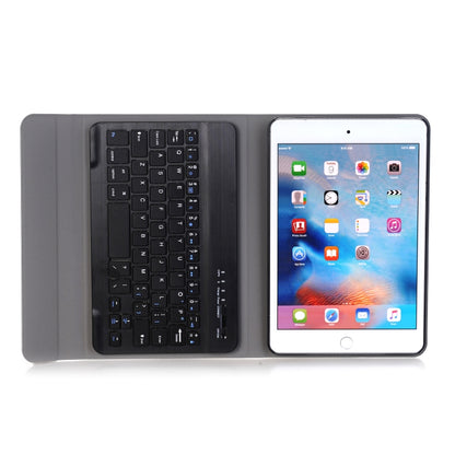 A05 Bluetooth 3.0 Ultra-thin ABS Detachable Bluetooth Keyboard Leather Tablet Case for iPad mini 5, with Holder(Dark Blue) - For iPad mini by buy2fix | Online Shopping UK | buy2fix