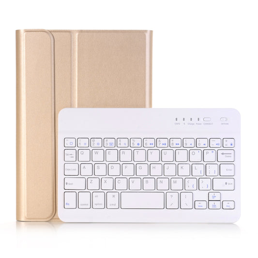 A05 Bluetooth 3.0 Ultra-thin ABS Detachable Bluetooth Keyboard Leather Tablet Case for iPad mini 5, with Holder(Gold) - For iPad mini by buy2fix | Online Shopping UK | buy2fix