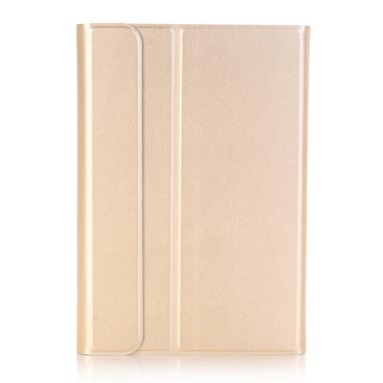 A05 Bluetooth 3.0 Ultra-thin ABS Detachable Bluetooth Keyboard Leather Tablet Case for iPad mini 5, with Holder(Gold) by buy2fix