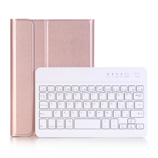 A05 Bluetooth 3.0 Ultra-thin ABS Detachable Bluetooth Keyboard Leather Tablet Case for iPad mini 5, with Holder(Rose Gold) - For iPad mini by buy2fix | Online Shopping UK | buy2fix