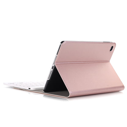 A05 Bluetooth 3.0 Ultra-thin ABS Detachable Bluetooth Keyboard Leather Tablet Case for iPad mini 5, with Holder(Rose Gold) - For iPad mini by buy2fix | Online Shopping UK | buy2fix