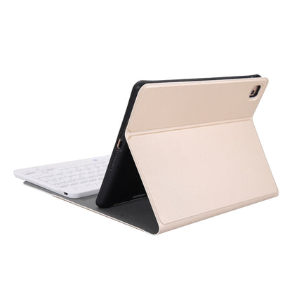 A05B Bluetooth 3.0 Ultra-thin ABS Detachable Bluetooth Keyboard Leather Tablet Case for iPad mini 5 / 4 / 3 / 2, with Holder(Gold) - For iPad mini by buy2fix | Online Shopping UK | buy2fix