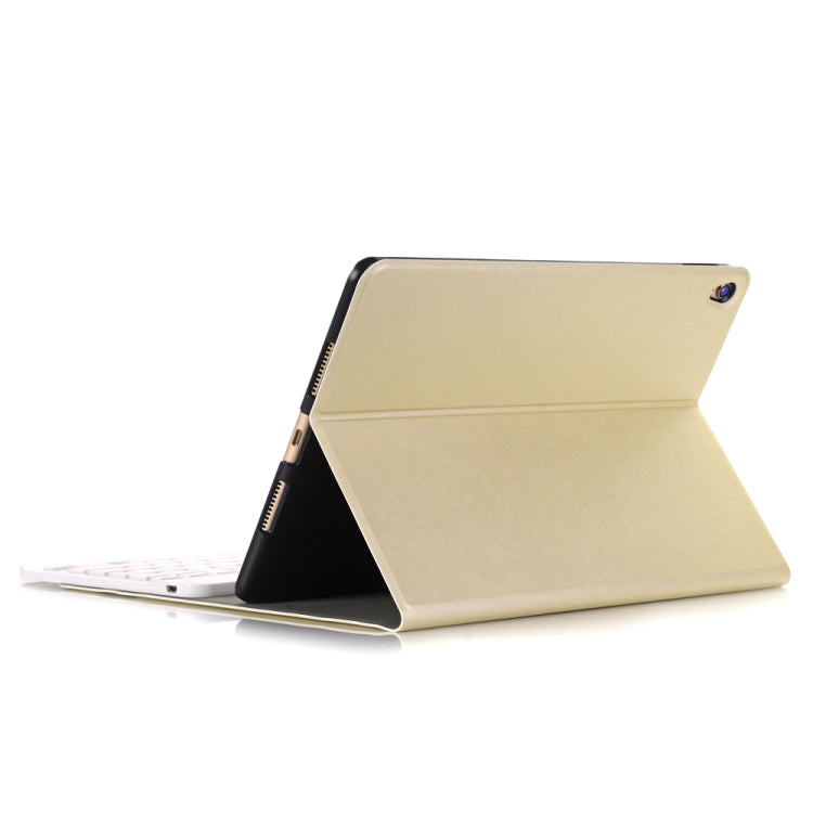A09 Bluetooth 3.0 Ultra-thin ABS Detachable Bluetooth Keyboard Leather Tablet Case for iPad Air / Pro 10.5 inch (2019), with Holder (Gold) by buy2fix