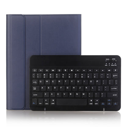 A09B Bluetooth 3.0 Ultra-thin ABS Detachable Bluetooth Keyboard Leather Tablet Case for iPad Air / Pro 10.5 inch (2019), with Pen Slot & Holder (Dark Blue) by buy2fix