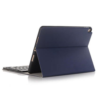 A09B Bluetooth 3.0 Ultra-thin ABS Detachable Bluetooth Keyboard Leather Tablet Case for iPad Air / Pro 10.5 inch (2019), with Pen Slot & Holder (Dark Blue) by buy2fix