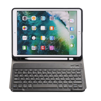 A09B Bluetooth 3.0 Ultra-thin ABS Detachable Bluetooth Keyboard Leather Tablet Case for iPad Air / Pro 10.5 inch (2019), with Pen Slot & Holder (Dark Blue) by buy2fix